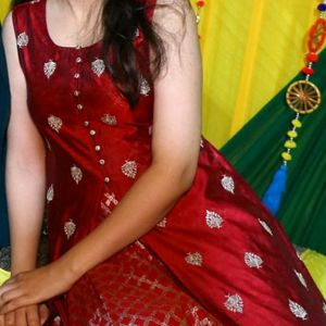 Red Ethnic Gown