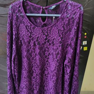 Dubai MAX PURPLE NET TOP DRESS 3xl 2xl