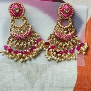 Meenakari Earring, Attractive Kundan Earring