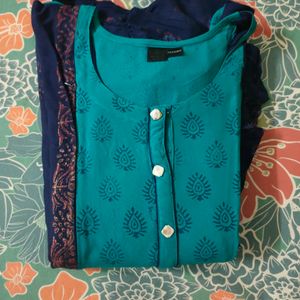 Blue Feeding Anarkali Kurta