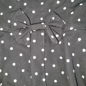 Black And White Polka Dots Top