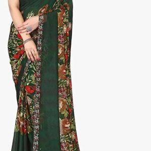 Green Floral Saree