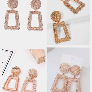 Beautiful Earrings And Free Golden Earrings