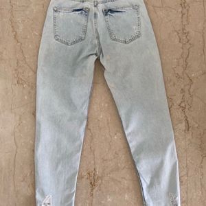 H&M Boyfriend Low Ripped Jeans