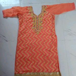 Orange Patiyala Suit