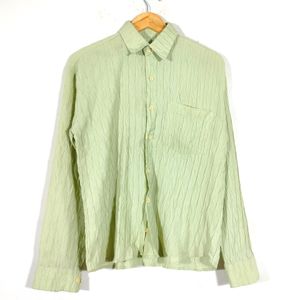 Mint Green Crushed Pattern Shirts (Women's)