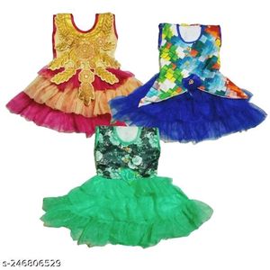 Girl Baby Dress 1 to 2 Years Pack Of 3 Combo