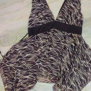 Brown Printed Dress