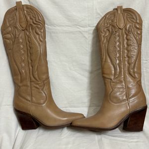 Bronx Cowboy Knee-Length Leather Boots