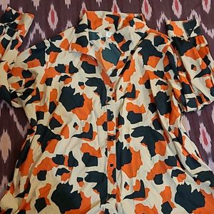 Branded 4XL Animal Print Full Sleeve Shirt