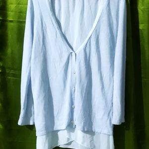 Light blue cardigain top