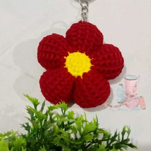 Crochet Flower Keychain