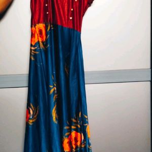 Red N Blue Long Gown