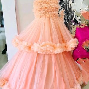 Designer ruffle Gown