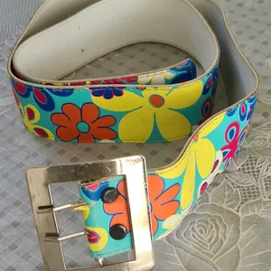 Multicolored floral belt