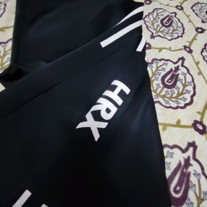 HRX Black Solid Active Joggers