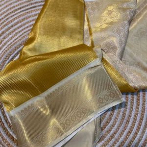 Banarasi Handloom Half Tissue Saree.