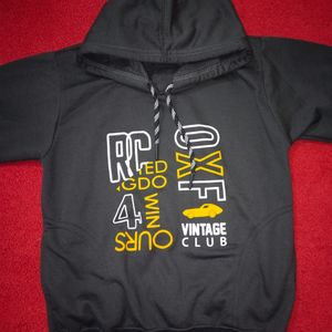 "NEW" Black Hoodie For 10-12 Years Boys