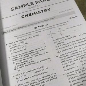 EDUCART Sample Papers CHEMISTRY For Class 11 CBSE