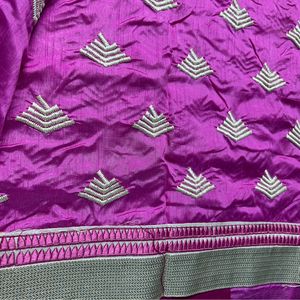 Party Wear Chanderi Silk Saree With Ready Blause