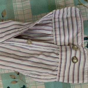 MEN CHEK WHITE SHIRT XL