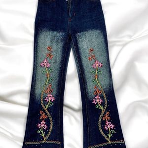 🌈 Embroidery Y2k Denim For Girls 🧞