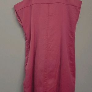 Pink Satin Bodycon Dress