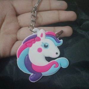 A Rubber Unicorn Keychain