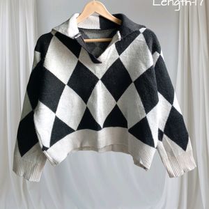 B&W Checked Sweater