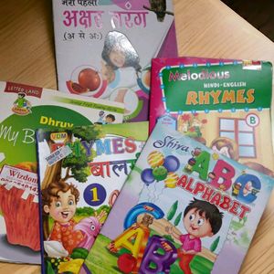 5 Kids Books-Rhyme + AlphBets Story english Hindi