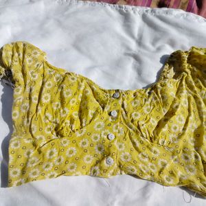 Cute Yellow Crop Top