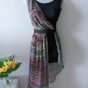 Miss Selfridge Asymmetric Printed Dress