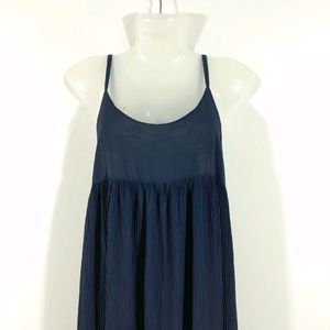 Navy Blue Flared Dress