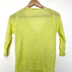 Lemon Green Cardigan By Josta