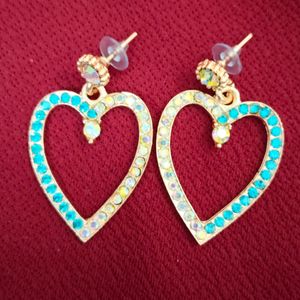 4 Pair Of Heart Shaped Earings.