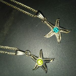 2 Starfish Necklace With Pendant