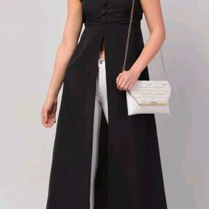 Black Front Slit Kurti