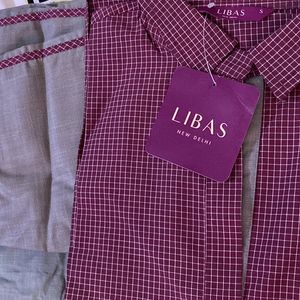 Libas Formal Purple Kurta  Pent Set