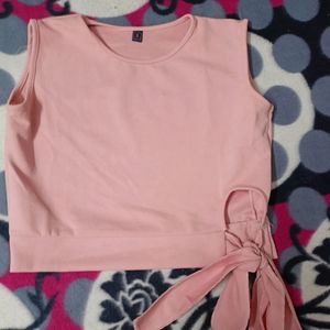 pink crop top