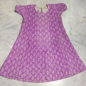 Comfortable Lavender Colour Cotton Kurti