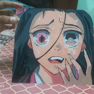 Nezuko Glass Painting