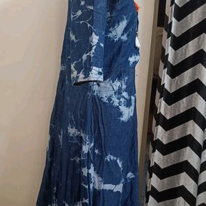 Denim Type Kurti Cum Dress