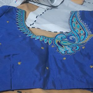 Embroidery Silk Blouse