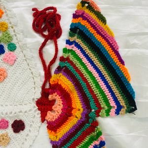 Crochet Rainbow Butterfly 🦋 Top