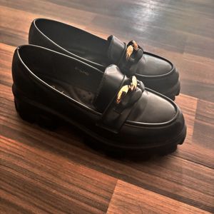 Black Loafers Size 37 Euro