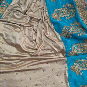 FESTIVE WEAR SAREE STONE WORK WITH BLOUSE