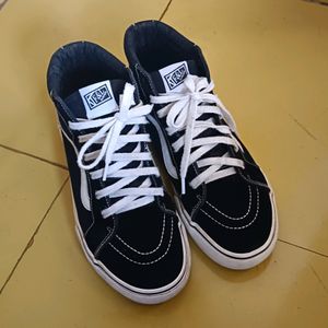 Vans Canvas Black & White Shoes