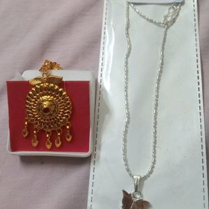 New Stylish Golden Mangtika With Chain