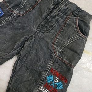 Charcoal Denim Shorts For Baby Boy 2- 3 Year