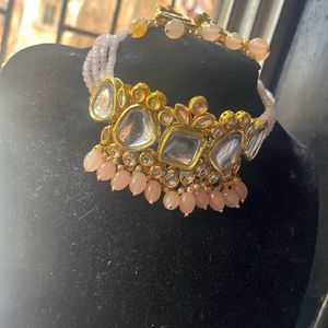 Pink Indo Western Necklace Set